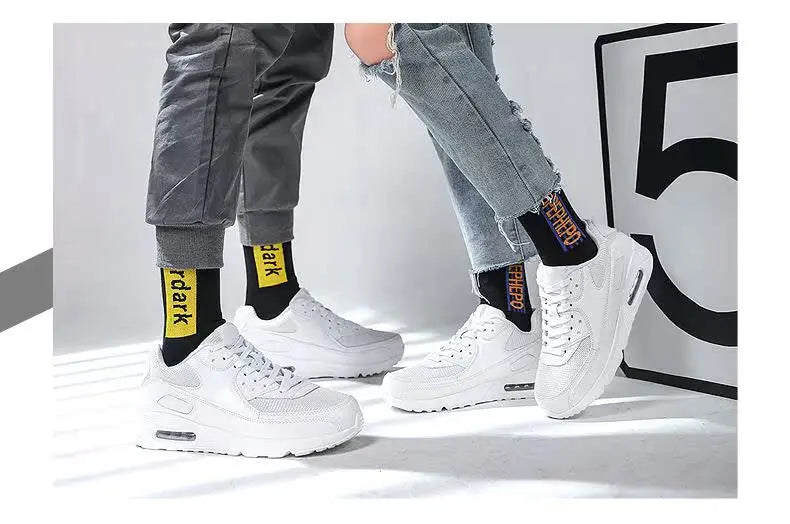 Men's Casual Breathable oes Women's Sneakers Air Cuion Comfortable Faionable round Toe Low Heel Rubber Outsole oes