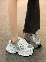 Dad sneakers for women, new spring and summer 2025 models, thick soles, height-increasing, mesh breathable, sports casual shoes