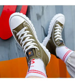 Women Men High Top Sneakers  Fashion Breathable Comfortable Sport Korean Classic Vulcanized Casual Canvas Platform Shoes
