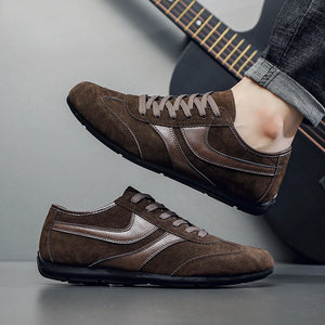 Fashion Men's Casual Sneakers Comfortable Non-slip Male Walking Running Shoes Breathable Lightweight Slip-on Suede Casual Shoes