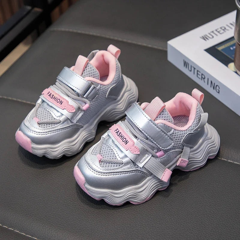 Kids Sneakers Soft Sole Breathable Children Running Shoes Non-slip Trendy 2025 New Students Sports Shoes Comfort for Boys Girls