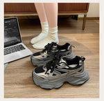 Dad sneakers for women, new spring and summer 2025 models, thick soles, height-increasing, mesh breathable, sports casual shoes