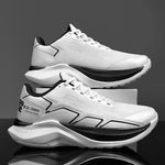 Designed Sneakers Shoes For Men Casual Sports Running Shoes Comfortable Breathable Light Shock Absorption Outsole Walking White