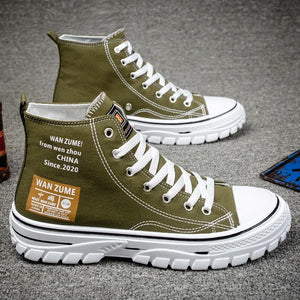 Women Men High Top Sneakers  Fashion Breathable Comfortable Sport Korean Classic Vulcanized Casual Canvas Platform Shoes
