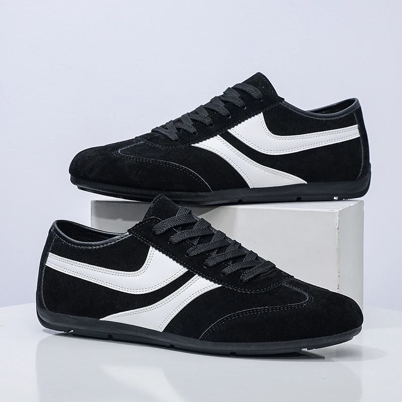 Fashion Men's Casual Sneakers Comfortable Non-slip Male Walking Running Shoes Breathable Lightweight Slip-on Suede Casual Shoes