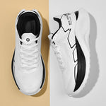 Designed Sneakers Shoes For Men Casual Sports Running Shoes Comfortable Breathable Light Shock Absorption Outsole Walking White
