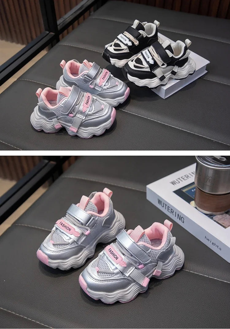 Kids Sneakers Soft Sole Breathable Children Running Shoes Non-slip Trendy 2025 New Students Sports Shoes Comfort for Boys Girls