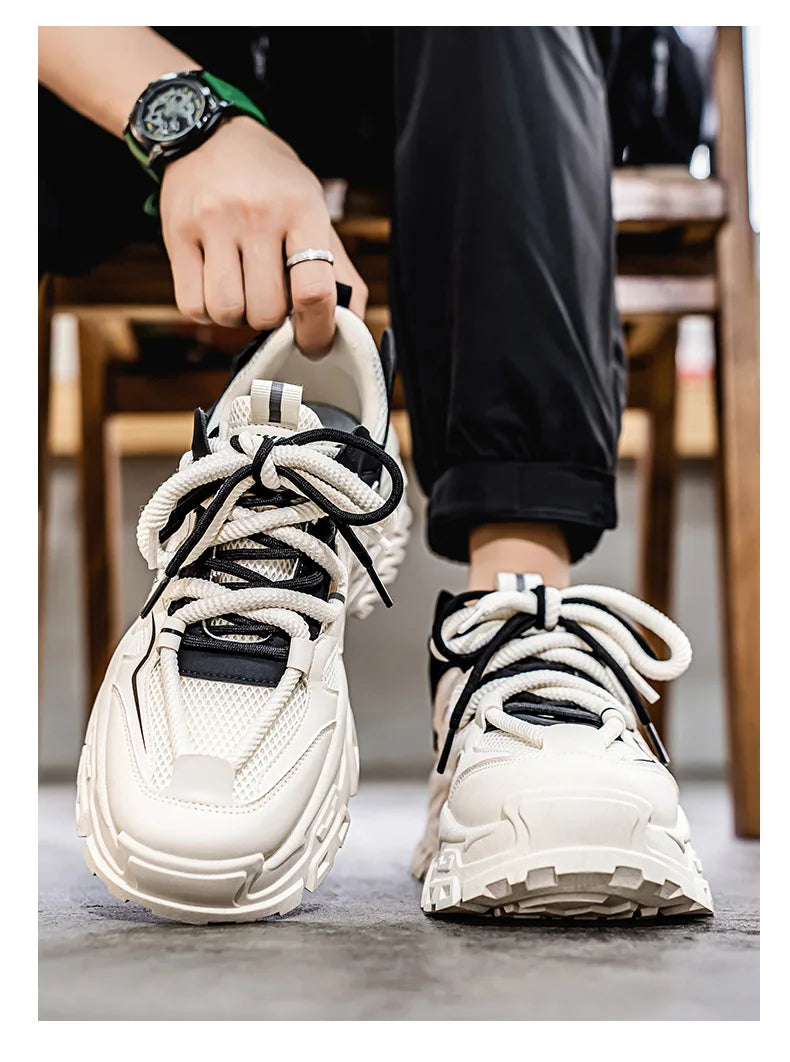 2025 New Classic Men's Sneakers High Help Thick Bottom Workwear Casual Shoes for Youth Outdoor Lightweight Sports Running Shoes