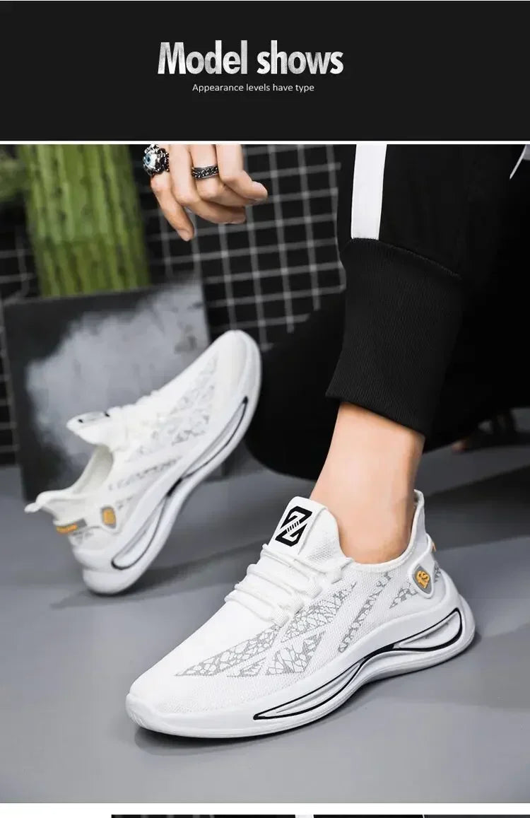 Mens Casual Sneakers Slip on Breathable Shoes  Athletic Outdoor Sport Running Shoes Comfortable Walking Training Tennis Shoes