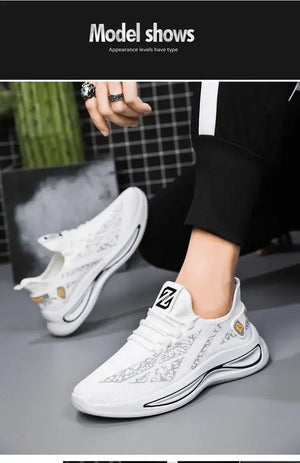 Mens Casual Sneakers Slip on Breathable Shoes  Athletic Outdoor Sport Running Shoes Comfortable Walking Training Tennis Shoes