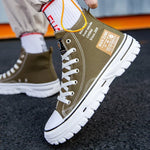 Women Men High Top Sneakers  Fashion Breathable Comfortable Sport Korean Classic Vulcanized Casual Canvas Platform Shoes