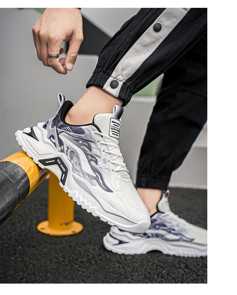 Fashionable  Trendy  Lightweight  and Versatile Men's Sneakers Luxury Shoes Sport Anti Slip  Wear-resistant and Rebound Shoes
