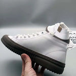 High-Top Men's Leather oes Comfortable Breathable Spor Casual Sneakers Mid-Top Board oes Trendy Brand High Sensation