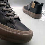 High-Top Men's Leather oes Comfortable Breathable Spor Casual Sneakers Mid-Top Board oes Trendy Brand High Sensation
