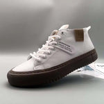 High-Top Men's Leather oes Comfortable Breathable Spor Casual Sneakers Mid-Top Board oes Trendy Brand High Sensation