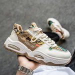 Mens Sneakers Thick Sole Anti Skid Wear-resistant 2025New Men's Casual Spring Shoes Breathable Man Footwear Fashion Comfortable