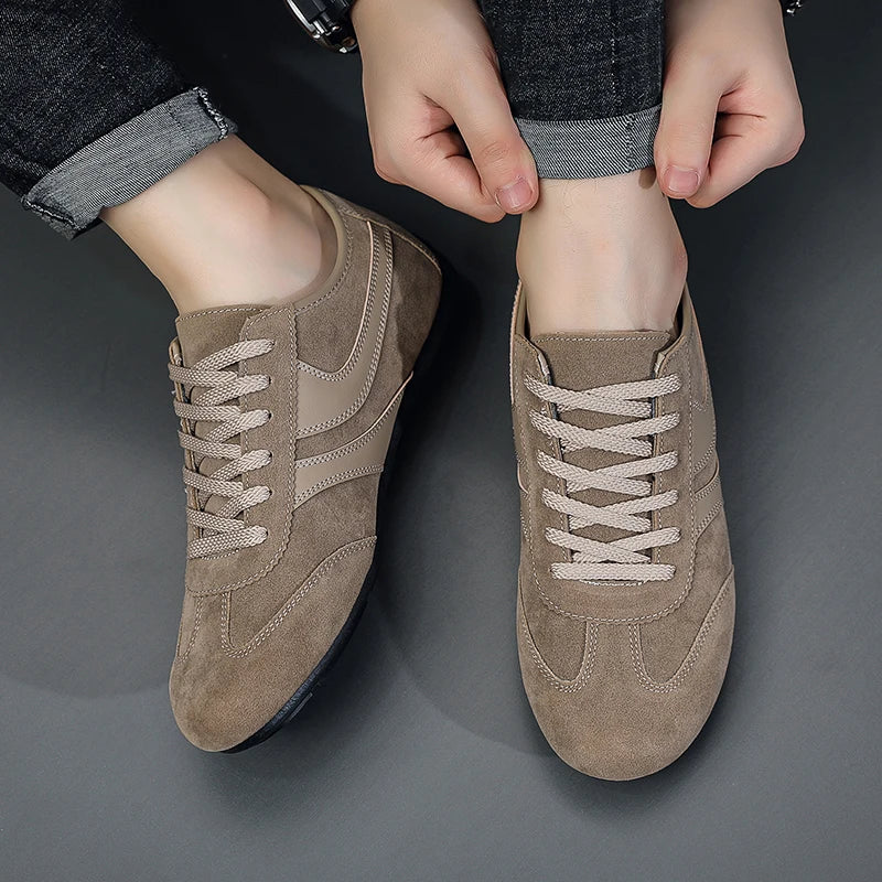 Fashion Men's Casual Sneakers Comfortable Non-slip Male Walking Running Shoes Breathable Lightweight Slip-on Suede Casual Shoes