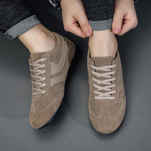 Fashion Men's Casual Sneakers Comfortable Non-slip Male Walking Running Shoes Breathable Lightweight Slip-on Suede Casual Shoes