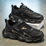 2025 Sporty Style Men's Casual Sneakers Fashion Breathable Mesh Tennis Sports Running Elastic Vulcanized Shoes Comfortable Cosy