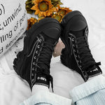 Classics Men's Shoes 2025 Fashion High Top Canvas Sneakers Platform Casual Shoes Man Lace-up Flats Men Non-slip Vulcanize Shoes