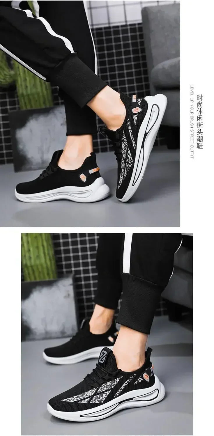 Mens Casual Sneakers Slip on Breathable Shoes  Athletic Outdoor Sport Running Shoes Comfortable Walking Training Tennis Shoes