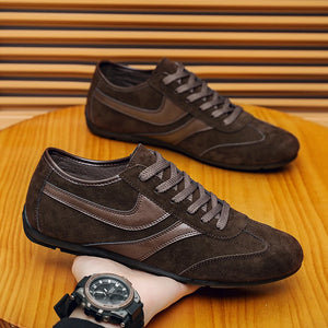 Fashion Men's Casual Sneakers Comfortable Non-slip Male Walking Running Shoes Breathable Lightweight Slip-on Suede Casual Shoes