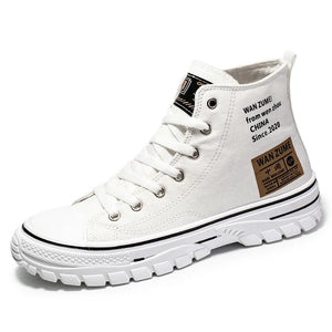Women Men High Top Sneakers  Fashion Breathable Comfortable Sport Korean Classic Vulcanized Casual Canvas Platform Shoes