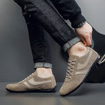 Fashion Men's Casual Sneakers Comfortable Non-slip Male Walking Running Shoes Breathable Lightweight Slip-on Suede Casual Shoes