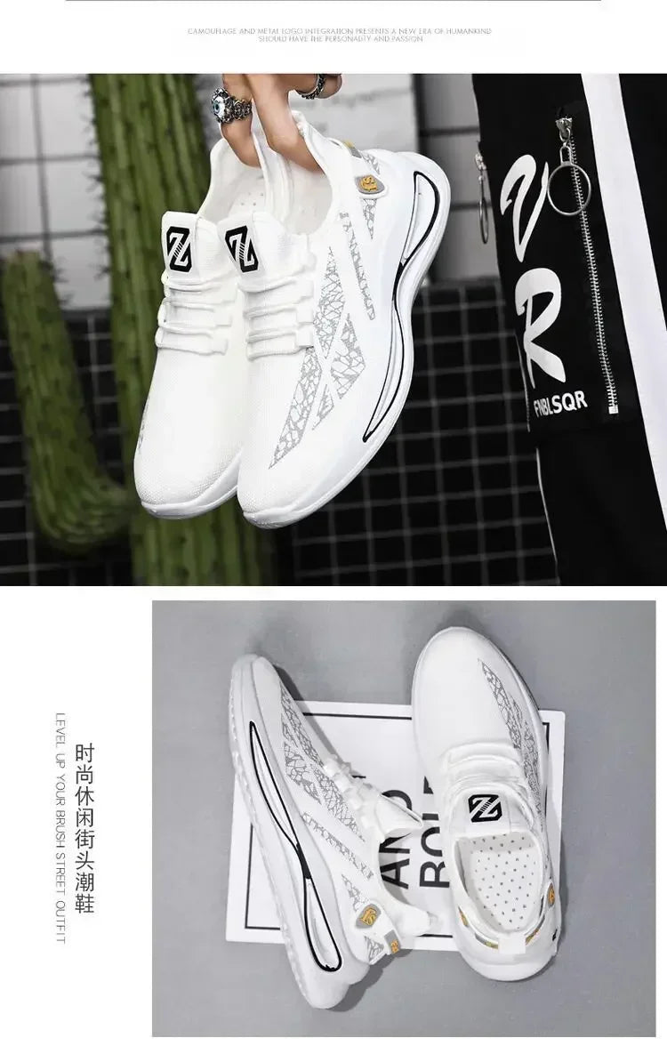 Mens Casual Sneakers Slip on Breathable Shoes  Athletic Outdoor Sport Running Shoes Comfortable Walking Training Tennis Shoes
