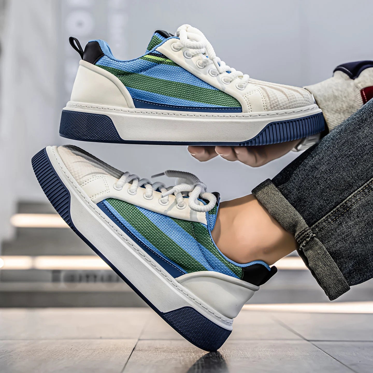 Men's Slip-on Sneakers, Comfortable Low-top Canvas Breathable Casual Shoes, Soft-bottom Versatile Sports and Casual Shoes