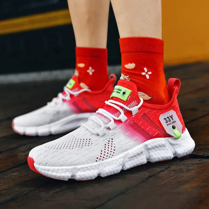 Unisex Mesh Sports Shoes  Lightweight, Comfortable Running & Walking Sneakers (Sizes 36–46)