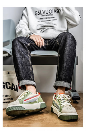 Men's Slip-on Sneakers, Comfortable Low-top Canvas Breathable Casual Shoes, Soft-bottom Versatile Sports and Casual Shoes