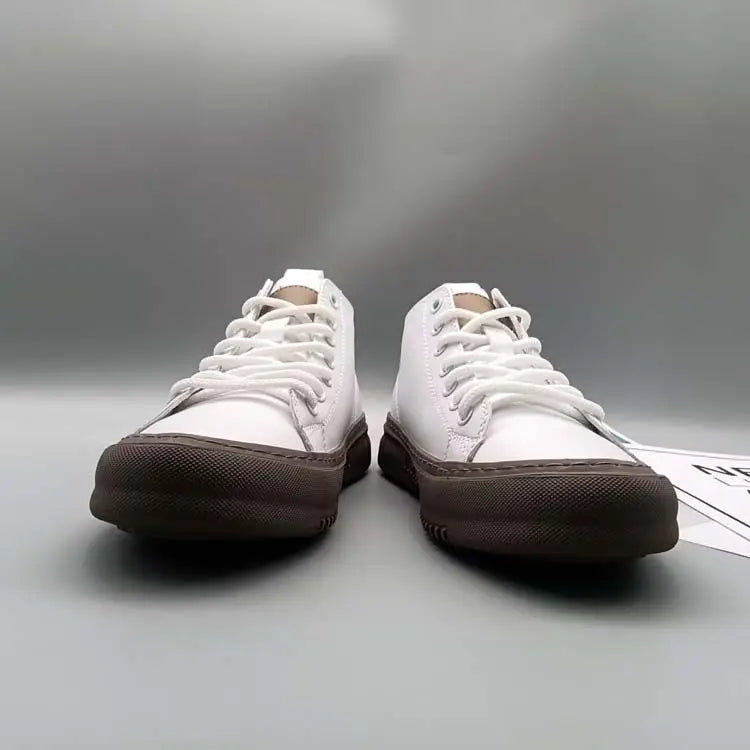 High-Top Men's Leather oes Comfortable Breathable Spor Casual Sneakers Mid-Top Board oes Trendy Brand High Sensation