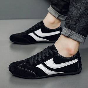 Fashion Men's Casual Sneakers Comfortable Non-slip Male Walking Running Shoes Breathable Lightweight Slip-on Suede Casual Shoes