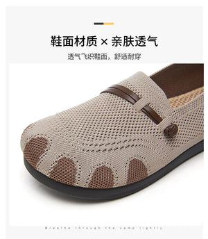 2025 Slip-On Casual Shoes for Women Soft Sole Spring New Style Walking Flats Ladies Leisure Comfortable Shoes Mom Sneakers