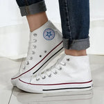 New Classic High Top Comfortable Sports Flat Walking Comfortable Sneakers Fashion Breathable Vulcanized Leisure Canvas