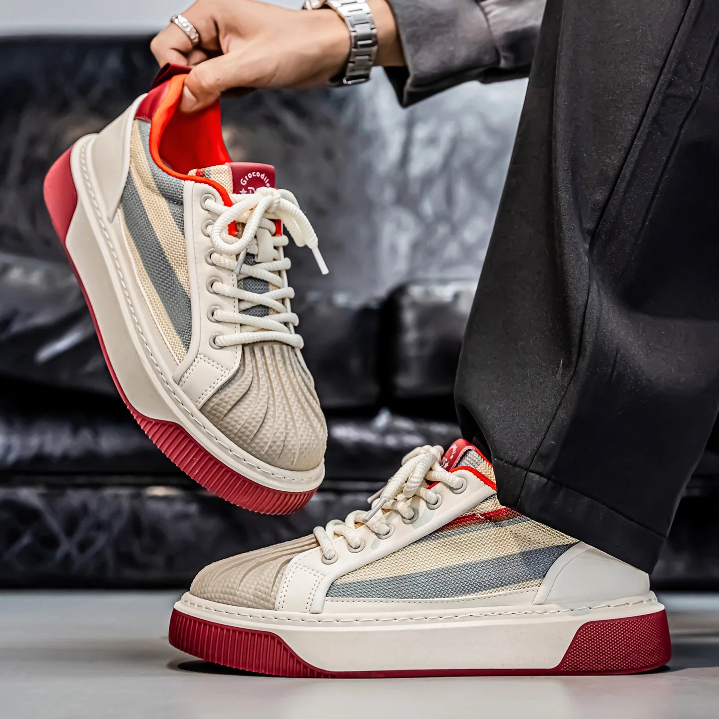 Men's Slip-on Sneakers, Comfortable Low-top Canvas Breathable Casual Shoes, Soft-bottom Versatile Sports and Casual Shoes