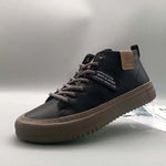 High-Top Men's Leather oes Comfortable Breathable Spor Casual Sneakers Mid-Top Board oes Trendy Brand High Sensation
