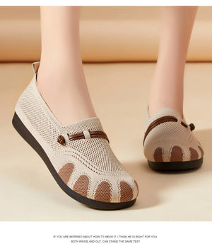 2025 Slip-On Casual Shoes for Women Soft Sole Spring New Style Walking Flats Ladies Leisure Comfortable Shoes Mom Sneakers