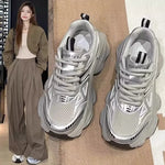 Dad sneakers for women, new spring and summer 2025 models, thick soles, height-increasing, mesh breathable, sports casual shoes