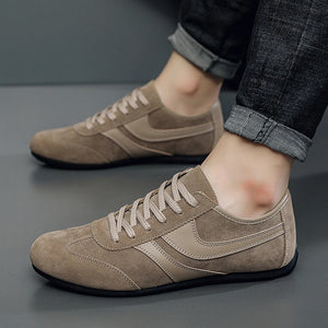 Fashion Men's Casual Sneakers Comfortable Non-slip Male Walking Running Shoes Breathable Lightweight Slip-on Suede Casual Shoes