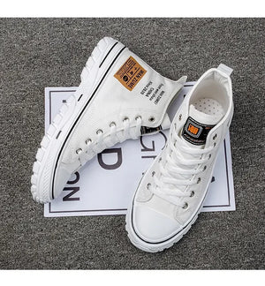 Women Men High Top Sneakers  Fashion Breathable Comfortable Sport Korean Classic Vulcanized Casual Canvas Platform Shoes