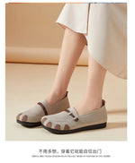 2025 Slip-On Casual Shoes for Women Soft Sole Spring New Style Walking Flats Ladies Leisure Comfortable Shoes Mom Sneakers