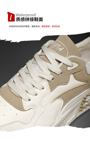New Autumn Men's Sneakers Men's Comfortable Platform Shoes 2023 Trend Lace-up Vulcanized Shoes White Casual Sneakers Zapatillas