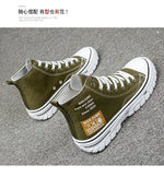 Women Men High Top Sneakers  Fashion Breathable Comfortable Sport Korean Classic Vulcanized Casual Canvas Platform Shoes