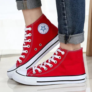 New Classic High Top Comfortable Sports Flat Walking Comfortable Sneakers Fashion Breathable Vulcanized Leisure Canvas