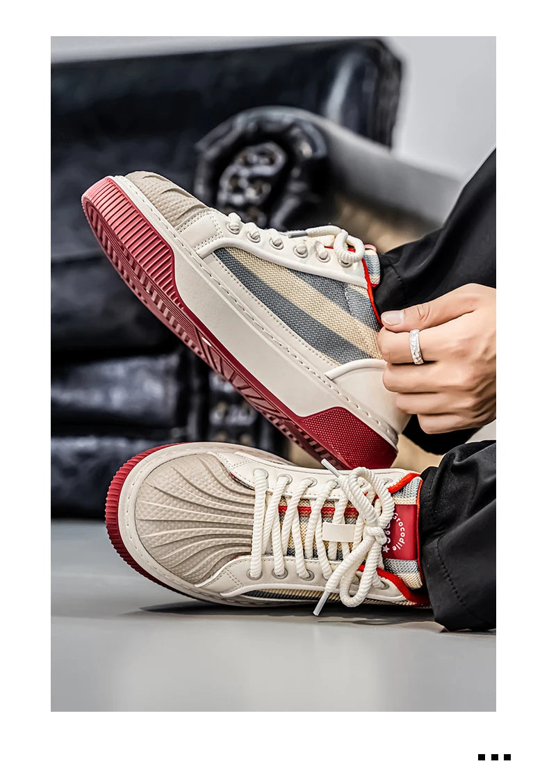 Men's Slip-on Sneakers, Comfortable Low-top Canvas Breathable Casual Shoes, Soft-bottom Versatile Sports and Casual Shoes