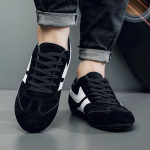 Fashion Men's Casual Sneakers Comfortable Non-slip Male Walking Running Shoes Breathable Lightweight Slip-on Suede Casual Shoes