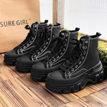 Classics Men's Shoes 2025 Fashion High Top Canvas Sneakers Platform Casual Shoes Man Lace-up Flats Men Non-slip Vulcanize Shoes