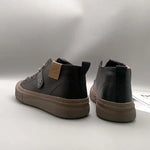 High-Top Men's Leather oes Comfortable Breathable Spor Casual Sneakers Mid-Top Board oes Trendy Brand High Sensation